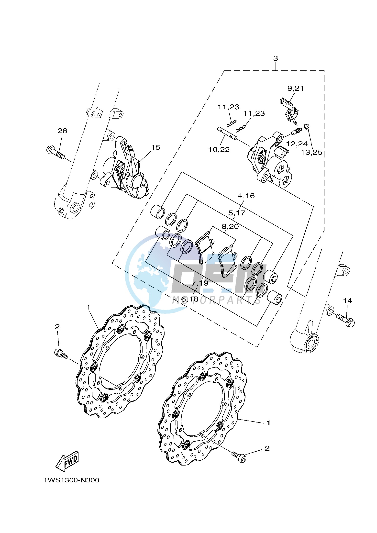 FRONT BRAKE CALIPER