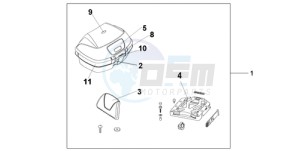 VFR8009 Australia - (U / MME) drawing 45L TOP BOX SWORD SILVER METALLIC