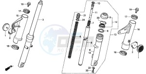 CG125 drawing FRONT FORK (1)