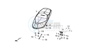 GTS 300i ABS drawing BUDDYSEAT / REAR LUGGAGE FRAME /