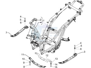 Beverly 125 drawing Frame bodywork