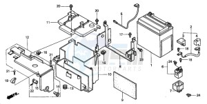 VT750C drawing BATTERY