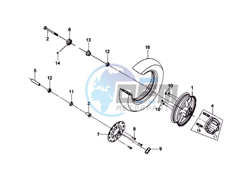 FRONT WHEEL / BRAKE DISC