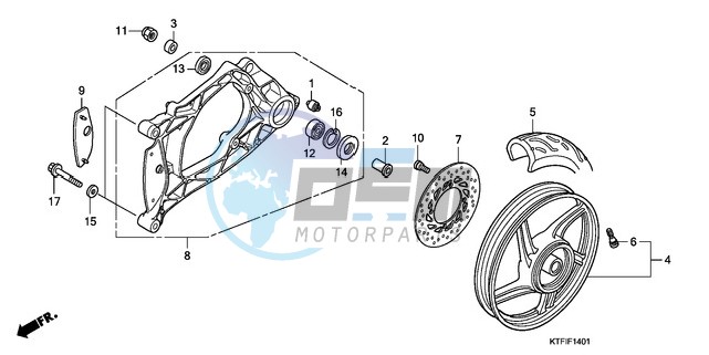 REAR WHEEL/SWINGARM (SH1259/1509)