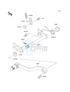 KX 100 A [KX100 MONSTER ENERGY] (A6F - A9FA) D7F drawing GEAR CHANGE MECHANISM