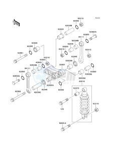 EX 250 F [NINJA 250R] (6F-7F) F6F drawing SUSPENSION_SHOCK ABSORBER