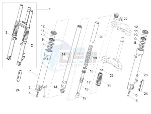 V7 III Racer 750 e4 (EMEA) drawing Front fork Kaifa