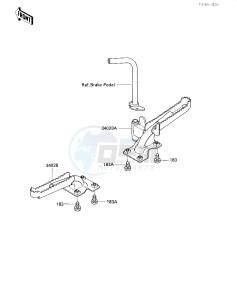 KLF 300 A [BAYOU 300] (A2) [BAYOU 300] drawing FOOTRESTS