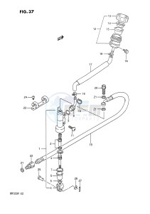 RM125 (E2) drawing REAR MASTER CYLINDER (MODEL K)