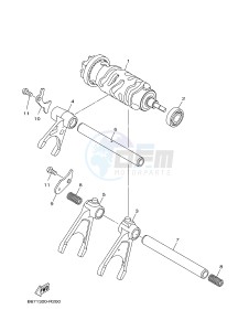 MTN1000 MT-10 (B678) drawing SHIFT CAM & FORK