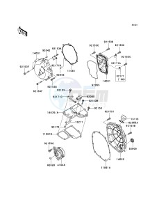 ZG 1400 A [CONCOURS 14 ABS] (8F-9F) A8F drawing ENGINE COVER-- S- -