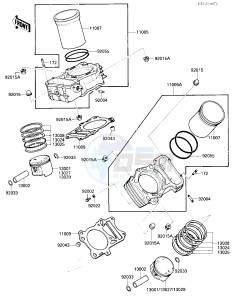 VN 750 A [VULCAN 750] (A2-A5) [VULCAN 750] drawing CYLINDER_PISTON-- S- -