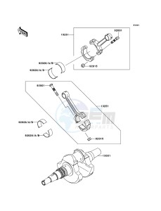 KFX700 KSV700B6F EU drawing Crankshaft