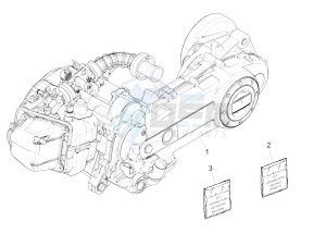 PRIMAVERA 50 4T 3V 25 KMH NOABS E4 25 kmh (EMEA) drawing Engine, assembly