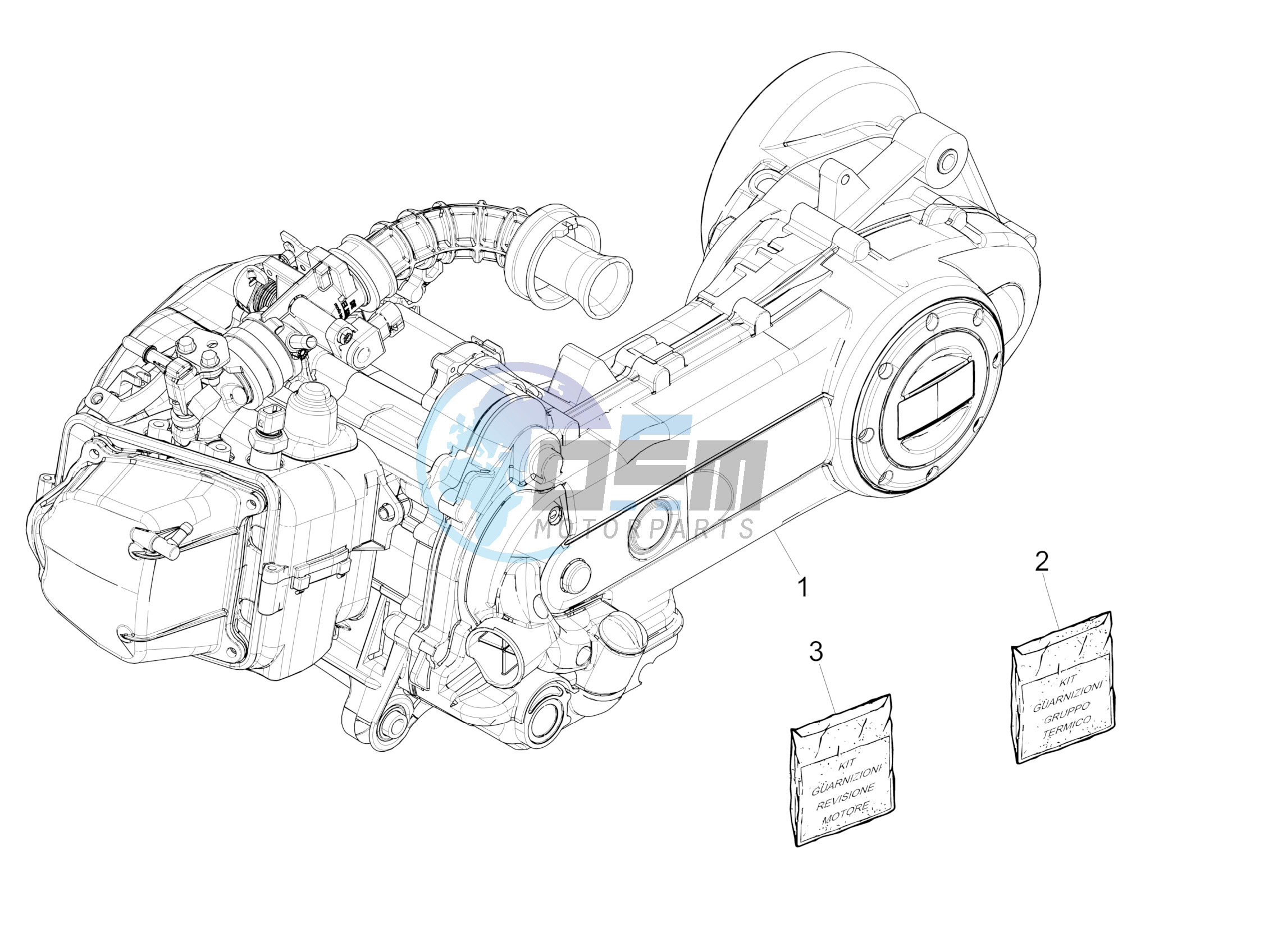 Engine, assembly