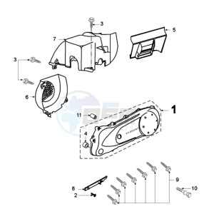 FIGHT W3A drawing CRANKCASE COVER