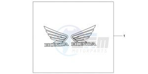 CB600FA9 Europe Direct - (ED / ABS) drawing 3D LOGO KIT HONDA