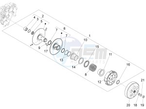 LX 150 4T 3V IE NOABS E3 (APAC) drawing Driven pulley