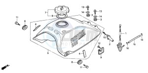 TRX200D FOURTRAX 200 drawing FUEL TANK