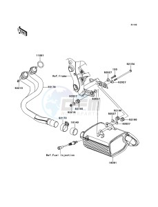 ER-6f ABS EX650DBF GB XX (EU ME A(FRICA) drawing Muffler(s)