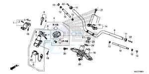 CB650FE CB650F 2ED - (2ED) drawing HANDLE PIPE/ TOP BRIDGE