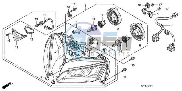 HEADLIGHT (CBR125RW7/RW9/RWA)