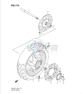 AN400Z drawing FRONT WHEEL (AN400AL1 E19)