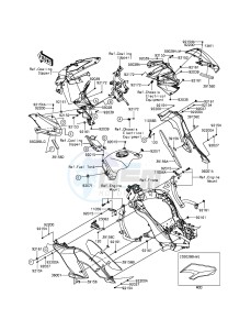 VERSYS 1000 KLZ1000BFF FR GB XX (EU ME A(FRICA) drawing Cowling(Center)