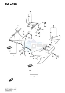 GSX-R750 drawing SIDE COWLING L6 (KGL)