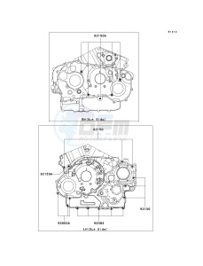 VN 1500 P [VULCAN 1500 MEAN STREAK] (P1-P2) [VULCAN 1500 MEAN STREAK] drawing CRANKCASE BOLT PATTERN