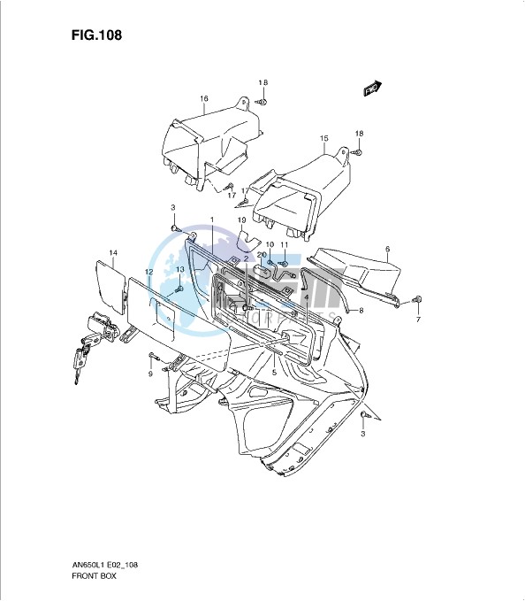 FRONT BOX (AN650AL1 E2)