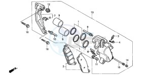 XL600V TRANSALP drawing FRONT BRAKE CALIPER