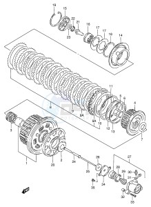 RF900R (E2) drawing CLUTCH (MODEL R)