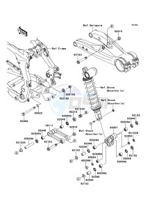 KFX450R KSF450B8F EU drawing Rear Suspension