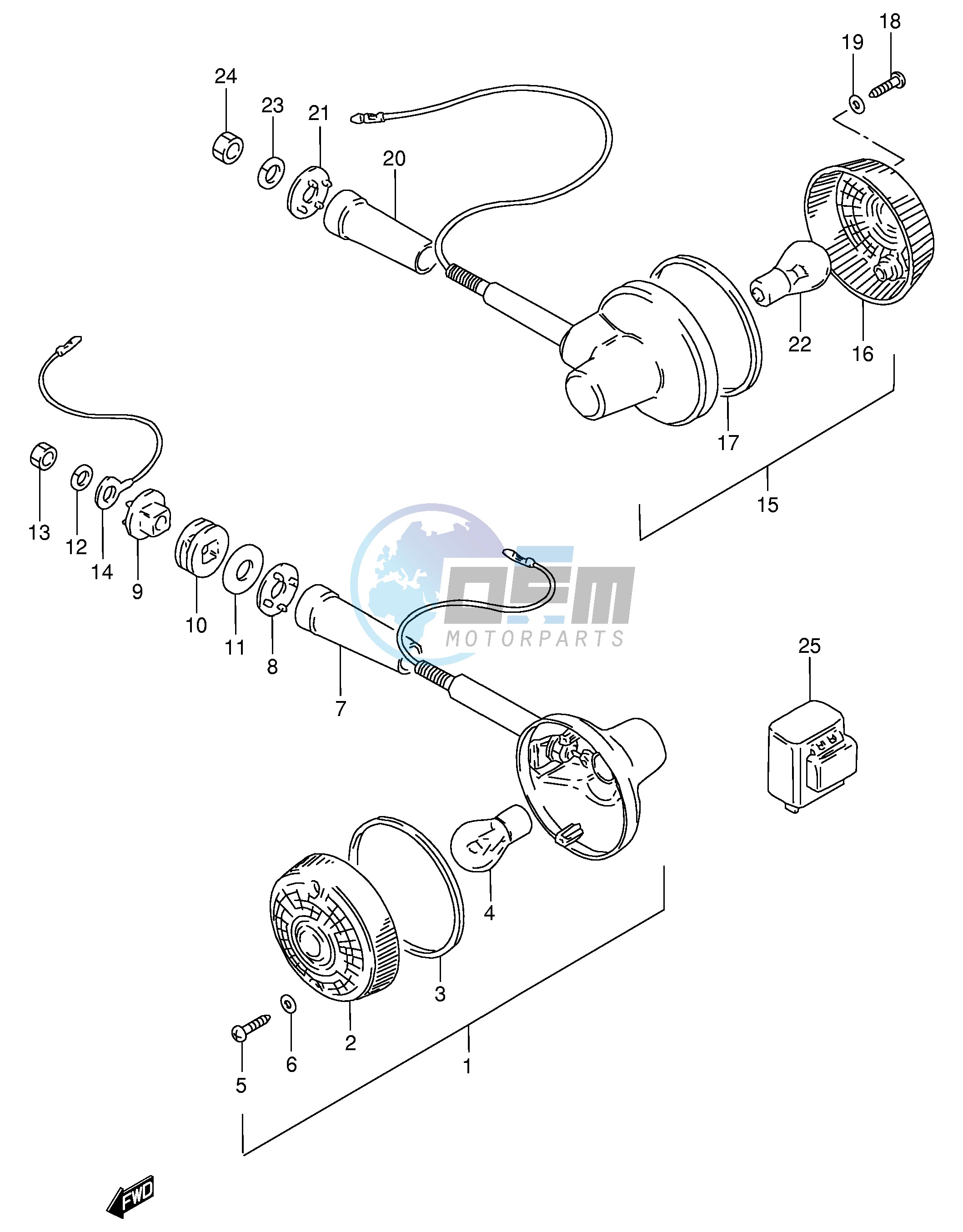 TURN SIGNAL LAMP (MODEL Z D K E18)