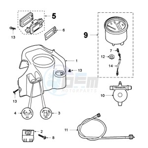 FOX LNA 2 drawing SPEEDOMETER WITH M10 NUT