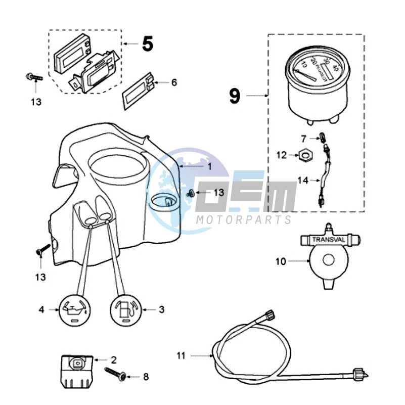 SPEEDOMETER WITH M10 NUT