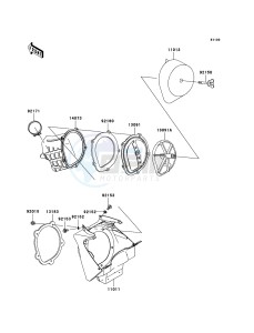 KX250 KX250-R1 EU drawing Air Cleaner