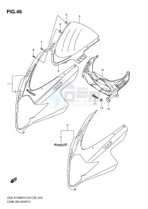 GSX-R1000 (E3-E28) drawing COWLING BODY (MODEL K5)