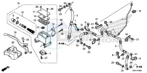 TRX420FM1H TRX420 ED drawing FRONT BRAKE MASTER CYLINDER