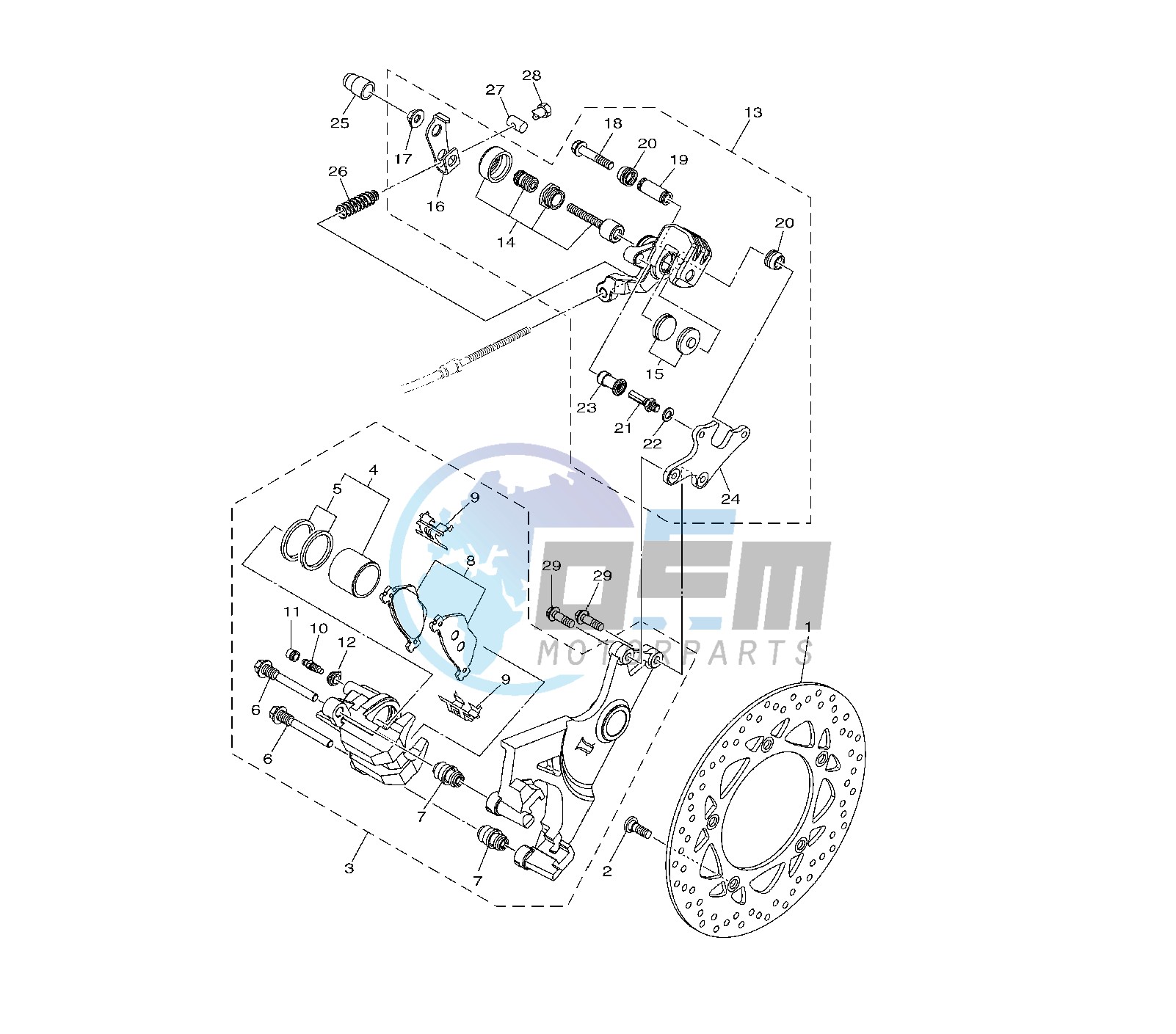 REAR BRAKE CALIPER