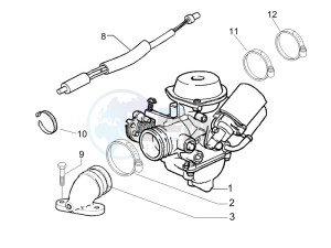 LX 150 4T drawing Carburettor  assembly - Union pipe