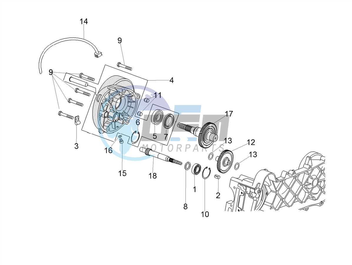 Driven pulley shaft