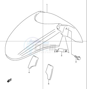 GSF1200 (E2) Bandit drawing FRONT FENDER