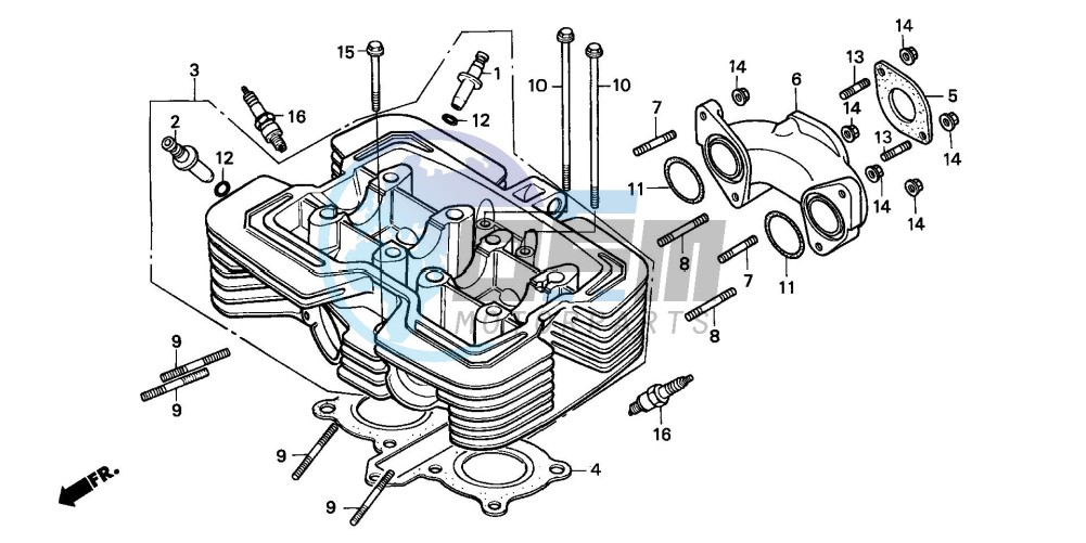 CYLINDER HEAD (CB250PT/4/5)(CB250W/4)