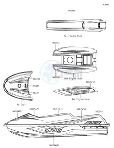 JET SKI SX-R JS1500AJF EU drawing Decals