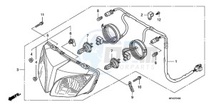 CBF1000SA France - (F / ABS CMF) drawing HEADLIGHT