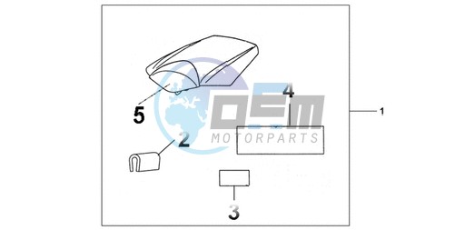 REAR SEAT COWL PEARL SIREN BLUE