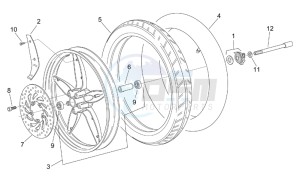 Scarabeo 100 (eng. Minarelli) drawing Front wheel