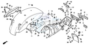 VF750C drawing REAR FENDER